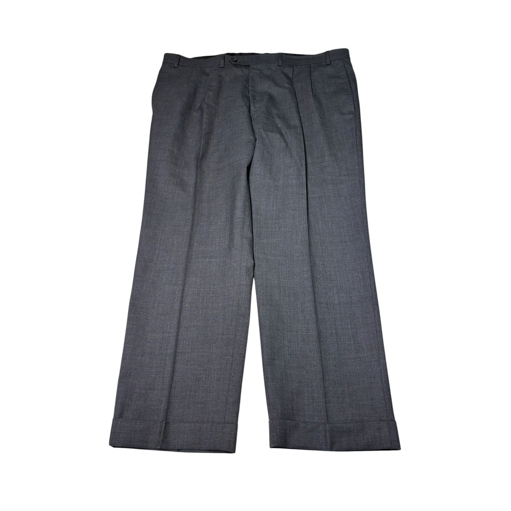 Lauren Ralph Lauren Mens Gray 100% Wool Total Comfort Pleated Dress Pants 42x30